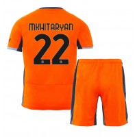 Billiga Inter Milan Henrikh Mkhitaryan #22 Barnkläder Tredje fotbollskläder till baby 2023-24 Kortärmad (+ Korta byxor)